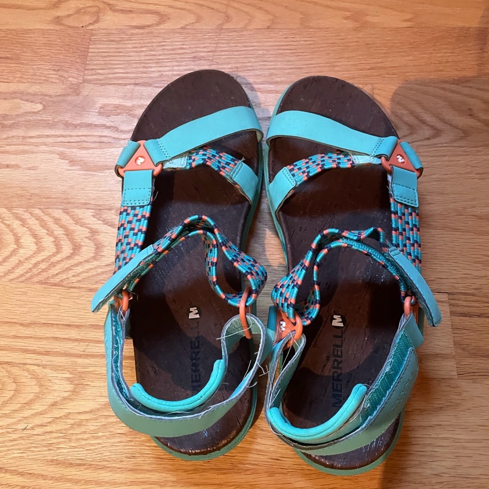 Merrell Velcro strap sandals with soft footbed
